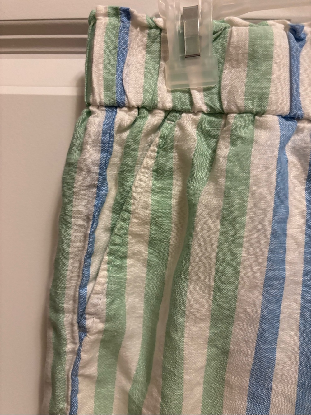 Talbots White Shorts with Blue & Green Stripes - Picture 2 of 8